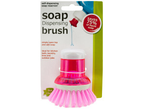 Soap dispensing brush