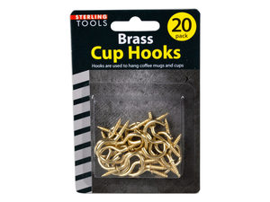 Brass colored cup hooks