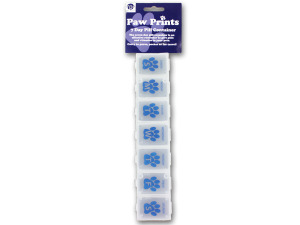 paw prints 7 day pill container