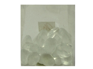 Clear glass pebbles