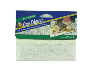 Peel and stick lace edging