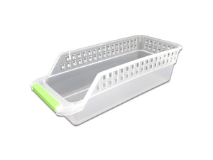 Plastic storage basket