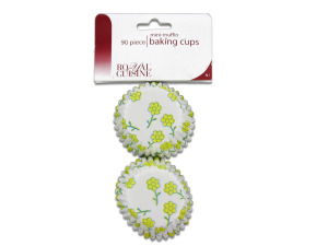 Miniature baking cups with flower design