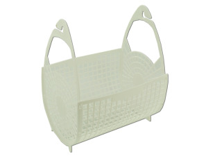 Peg basket for clothesline