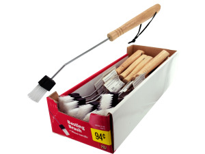 basting brush with wooden handle