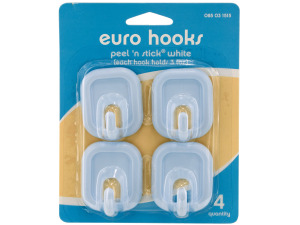 4pc peel/stick hooks
