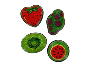 Small trinket boxes, fruits