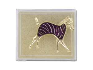 Zebra fashion pin in gift box