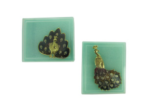 peacock fashion pin