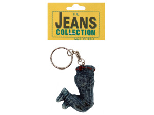 Resin jeans key chain