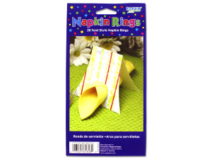 Tent-style napkin rings, "Patio Stripes"