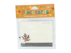 Place cards with autumn leaf design