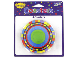 Striped design coasters