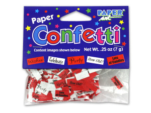 Birthday word confetti