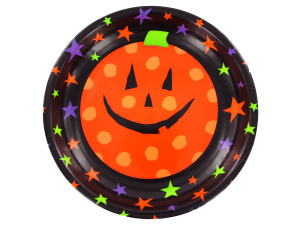Pumpkin shallow plastic bowl