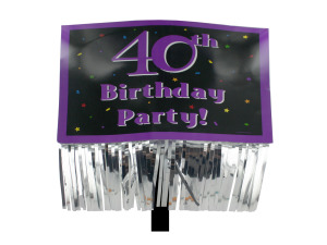 40th Birthday Party yard sign with fringe