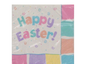 "Happy Easter" napkins, pack of 16