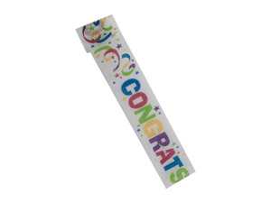 congrats 2.5 inch x 30 foot crepe streamer