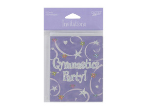 Gymnastics party invitations