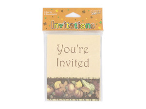 Harvest collage invitations