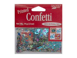 make a wish 60th birthday mix confetti .5 ounce bag