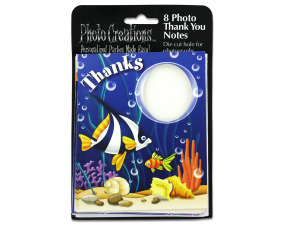 Sea life photo 'thank you' cards, pack of 8