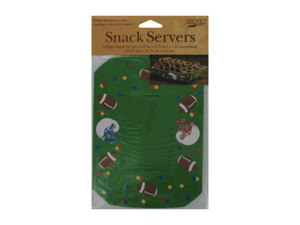 Football snack servers, cardboard, pack of 6