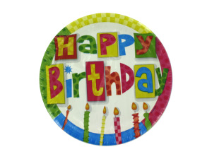 Birthday pizzazz plates, pack of 8