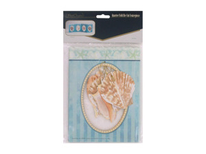 "Tranquil Seas" quarter-fold die cut centerpiece