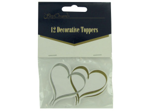 Heart toppers, pack of 12