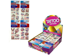 Patriotic Temporary Tattoos Counter Top Display