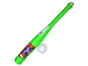 Plastic baseball bat and ball