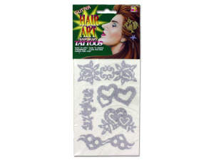 Glitter hair tattoos, choice of 8 designs