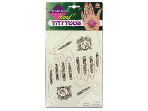 Temporary hand tattoos