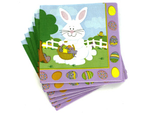 18 pack spring blossoms napkins 9 7/8 x 9 7/8 inch