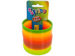 Spring action super toy