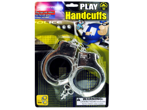 Police play plastic handcuffs