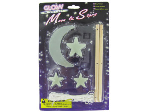 Glow in the dark moon and star mobile kit