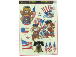 Patriotic pals window clings
