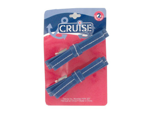 2pc leather hair clips