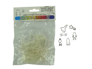 Outer Space glow-in-the-dark stretchy bands, pack of 24