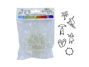 Sun-activated silicone stretchy bands, beach