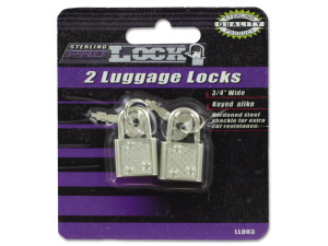 Luggage locks with keys