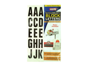 Block vinyl letters