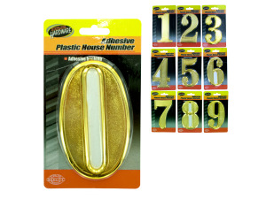 Plastic house numbers with adhesive back