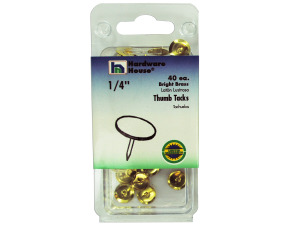 Brass thumbtacks, pack of 40