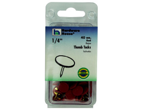 Red thumb tacks, pack of 40