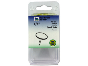 Yellow thumb tacks, pack of 40