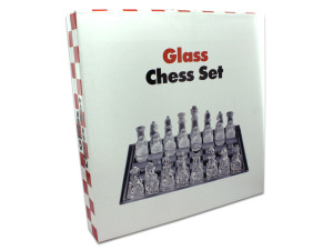 Glass chess set