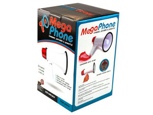 Compact megaphone with speak and music switch